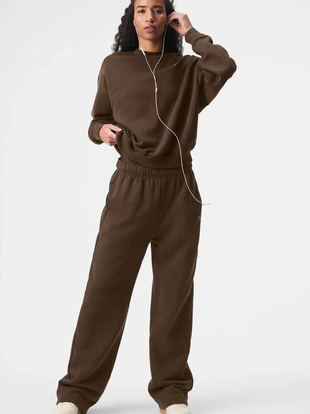 ALO Yoga  Chocolate Brown Crewneck Sweatshirt